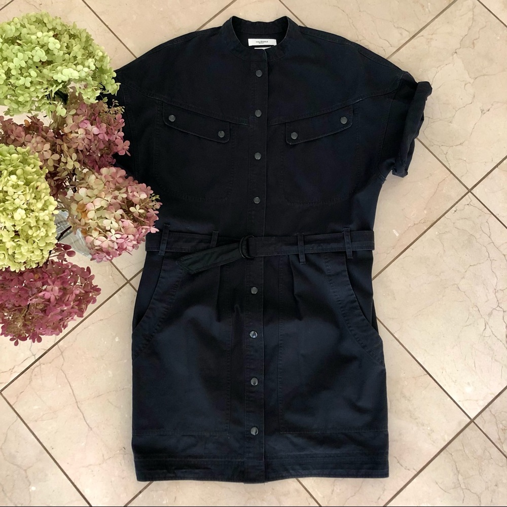 Isabel Marant Black Dolman Sleeve Mini Dress